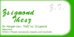 zsigmond thesz business card